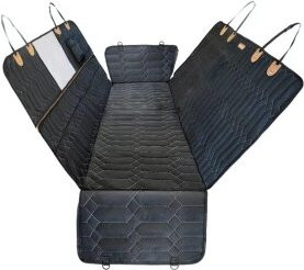 Produktbild von Floxik Inox Extra Stabile wasserdichte Kratzfeste Auto Hundedecke Rückbank Schondecke Rücksitzbank Auto Rücksitz Türenschutz Netzfenster