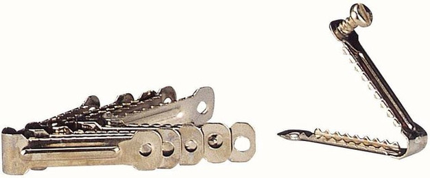 Produktbild von Flügelklammern aus Metall für Geflügel