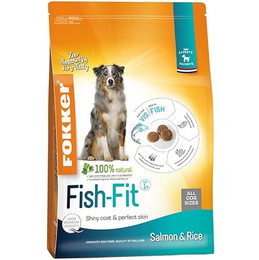 Produktbild von Fokker Dog Fish Fit Trockenfutter für Hunde mit Lachs und Reis - 13 kg