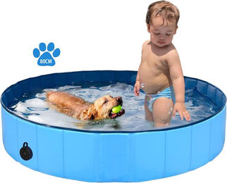 Produktbild von Foldable pool for garden no air pump bath ball pool with drain easy to set up just by filling with easy to easy to carry kids, pets, use, required,