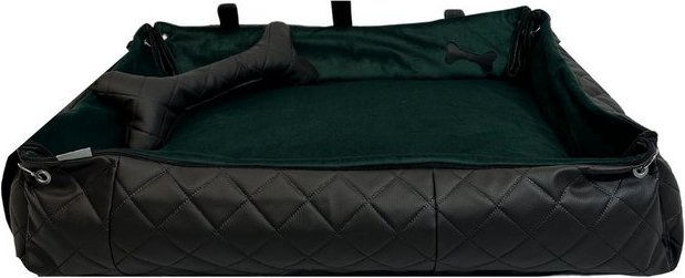 Produktbild von FORTISLINE Hundebett Oksana Fashion M 80x60x20cm Dunkelgrün/Schwarz