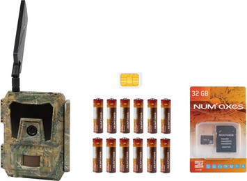 Produktbild von Fotofalle + 12 Batterien aa + 1 Speicherkarte 32 gb + 1 Simkarte Num'axes