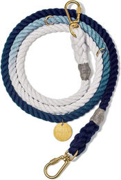 Produktbild von Found My Animal Hundeleine aus Baumwollseil mit Indigo-Ombré-Muster, strapazierfähige Hunde-Trainingsleine, verstellbarer, verschließbarer Messingkarabiner, handgefertigtes, geflochtenes Hundeleinenseil