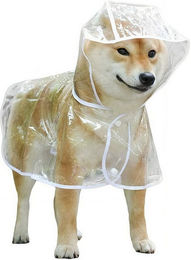 FOUORTUNATE-BEE Hunderegenmantel Wasserdichter Hunderegenmantel mit Kapuzen-Cape, transparent, Leichter, tragbarer Regenmantel für Hunde bei Regenwetter – Bild 1 von 5