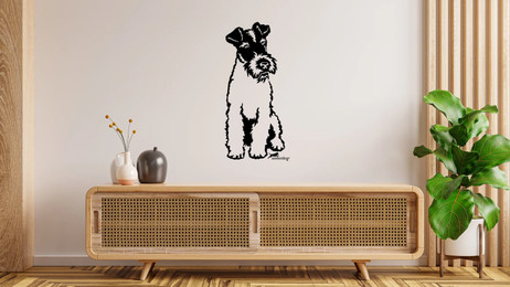 Produktbild von Foxterrier Drahthaar Wandtattoo Wandbild Wandsticker Wandaufkleber Wanddekoration