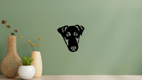 Produktbild von Foxterrier Glatthaar Kopf Wandtattoo Wandbild Wandsticker Wandaufkleber Wanddekoration