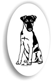 Produktbild von Foxterrier Glatthaar Sticker