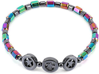Produktbild von Frauen Dame Bunt Plattiert Schicht Sterne Dekoration Fußkettchen Barfuß Armband Kette