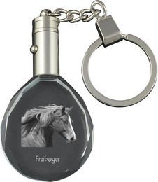 Produktbild von Freiberger - pendant with a picture of a horse, crystal key ring in a gift box, unique gift by Art-Dog brand transparent