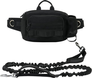 Produktbild von Freihändige einziehbare Bungee-Hundeleine mit Gürteltasche