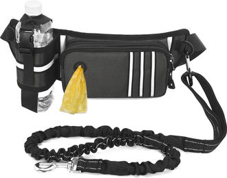 Produktbild von Freihändige Hüfttasche für Hunde mit Leine und Kotbeutelspender