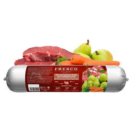 Produktbild von FRESCO BarfWurst Rind mit Karotten, Birnen und Grünlippmuschel 400 g
