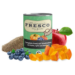 Produktbild von FRESCO Complete-Menü auf Insektenbasis mit Apfel, Kürbis und Beeren 400 g - 12 Stück