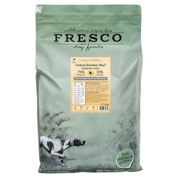 Produktbild von FRESCO TrockenBarf Senioren-Menü Huhn mit Kürbis, Kamille, Blütenpollen und Gesundheitskräutern 5 kg