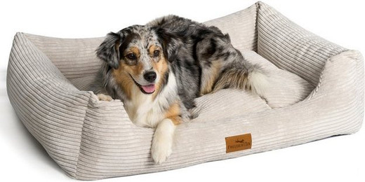 Produktbild von Freudentier Orthopädisches Hundebett aus Cord mit herausnehmbarem Liegekissen