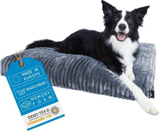 Produktbild von Freudentier orthopädisches Memory Foam Hundebett aus Cord "Let's get cozy"