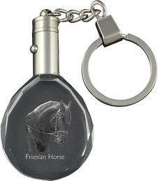 Produktbild von Friesian Horse - pendant with a picture of a horse, crystal key ring in a gift box, unique gift by Art-Dog brand transparent