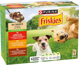 Produktbild von Friskies Adult in Sauce mit Rind, Huhn und Lamm - 12 x 85 g