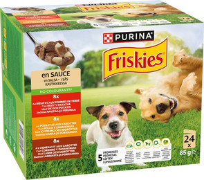 Produktbild von Friskies Adult in Sauce mit Rind, Huhn und Lamm - 24 x 85 g