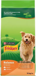 Produktbild von FRISKIES Balance Trockenfutter Mischung aus Huhn und Rindfleisch mit Gemüse für Hunde 15 kg