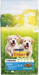 Produktbild von FRISKIES Junior Vitamins A D E Trockenfutter mit Huhn, Milch und Gemüse für Welpen 8 kg