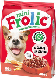 Produktbild von FROLIC Mini Naturally Irresistible halbfeuchtes Hundefutter für kleine Rassen mit frischem Rindfleisch - 0,8 kg