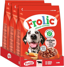 Produktbild von FROLIC Naturally Irresistible Halbfeuchte Vollnahrung mit frischem Rindfleisch - 3 x 2,6 kg