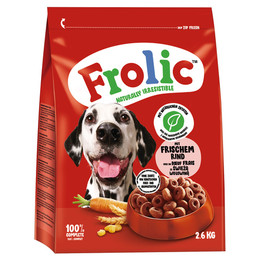 Produktbild von Frolic Trockenfutter mit frischem Rind - 3 x 2,6 kg