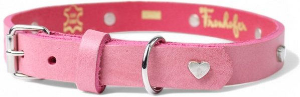 Produktbild von FRONHOFER Hunde-Halsband Ökoleder 2 cm Vollrindleder Herzchen