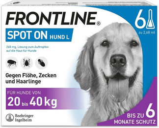 Frontline Spot-on für Hunde L (20-40 kg) - 6 Pipetten – Bild 1 von 5