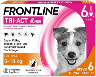 Frontline Tri-Act für Hunde 5-10 kg - 6 Pipetten – Bild 1 von 5