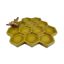 Produktbild von FTWdesign Vogelfutterstation im Bienenwaben-Design in Gold