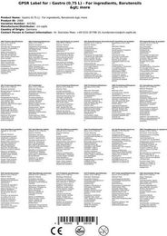 Produktbild von FUCHS Futterbehälter Zutatenbehälter Einsatz 0,75 L - 0,736 l