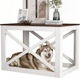 Produktbild von FUFU&GAGA Hundezwinger weiß braun MDF