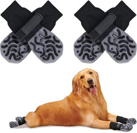 Produktbild von Fuleadture Pfotenschutz Anti-Rutsch Hundesocken, Weiche Socken für Pfotenschutz, (4-tlg), mit Verstellbarem Klettverschluss für Innen- und Außennutzung