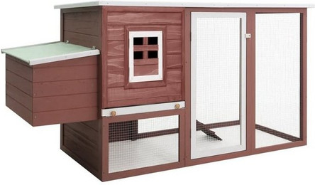 Produktbild von furnicato Hühnerstall Garten mit Legenest Braun Holz