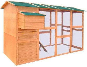 Produktbild von furnicato Hühnerstall Holz 295x163x170 cm