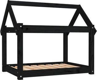 Produktbild von furnicato Hundebett aus massivem Kiefernholz Schwarz