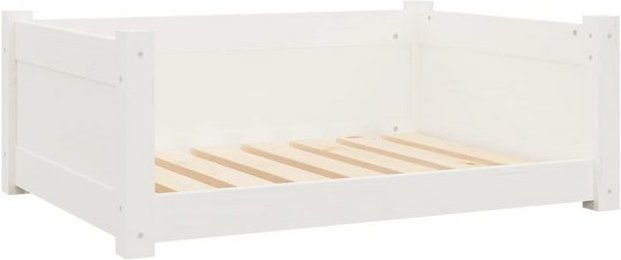 Produktbild von furnicato Hundebett aus massivem Kiefernholz Weiß