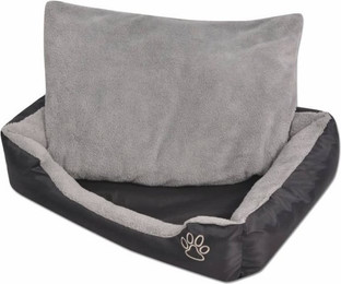 Produktbild von furnicato Hundebett mit gepolstertem Kissen Größe XL Schwarz