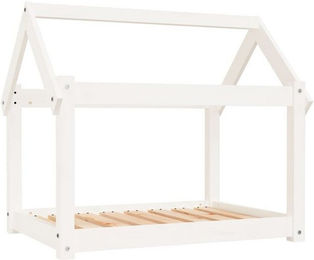 Produktbild von furnicato Hundebett Weiß aus massivem Kiefernholz