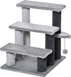 Produktbild von furnicato Katzen-Kletterwand Katzentreppe 3-stufig mit Kratzsäulen