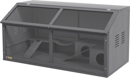 Produktbild von furnicato Kleintierkäfig Nagerkäfig 100x52x50 cm Grau