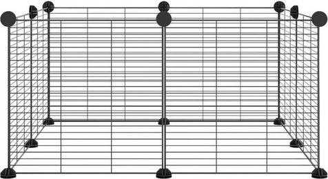 Produktbild von furnicato Kleintierstall 8-teilig aus Stahl