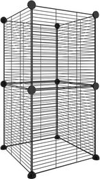 Produktbild von furnicato Kleintierstall 8-tlg. Haustierkäfig Schwarz 35x35 cm Stahl