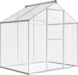 Produktbild von furnicato Kleintierstall Außenvoliere Aluminium 178x122x194 cm