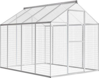 Produktbild von furnicato Kleintierstall Außenvoliere Aluminium 178x242x192 cm