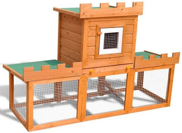 Produktbild von furnicato Kleintierstall Großer Kaninchenstall Kleintierkäfig Einzelhaus