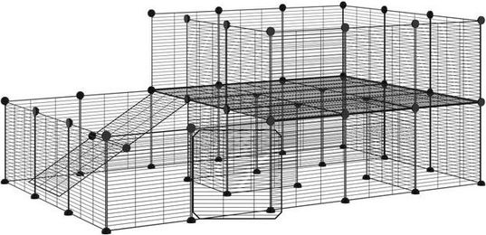 Produktbild von furnicato Kleintierstall Haustierkäfig aus Stahl 35x35 cm