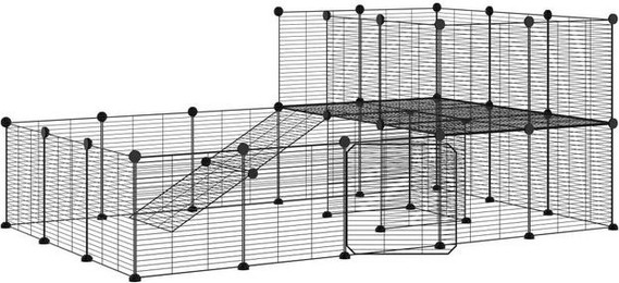 Produktbild von furnicato Kleintierstall Haustierkäfig aus Stahl 35x35 cm